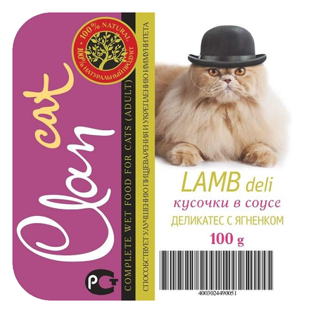 Clan Cat Паштет для взрослых кошек (с ягненком) – интернет-магазин Ле’Муррр